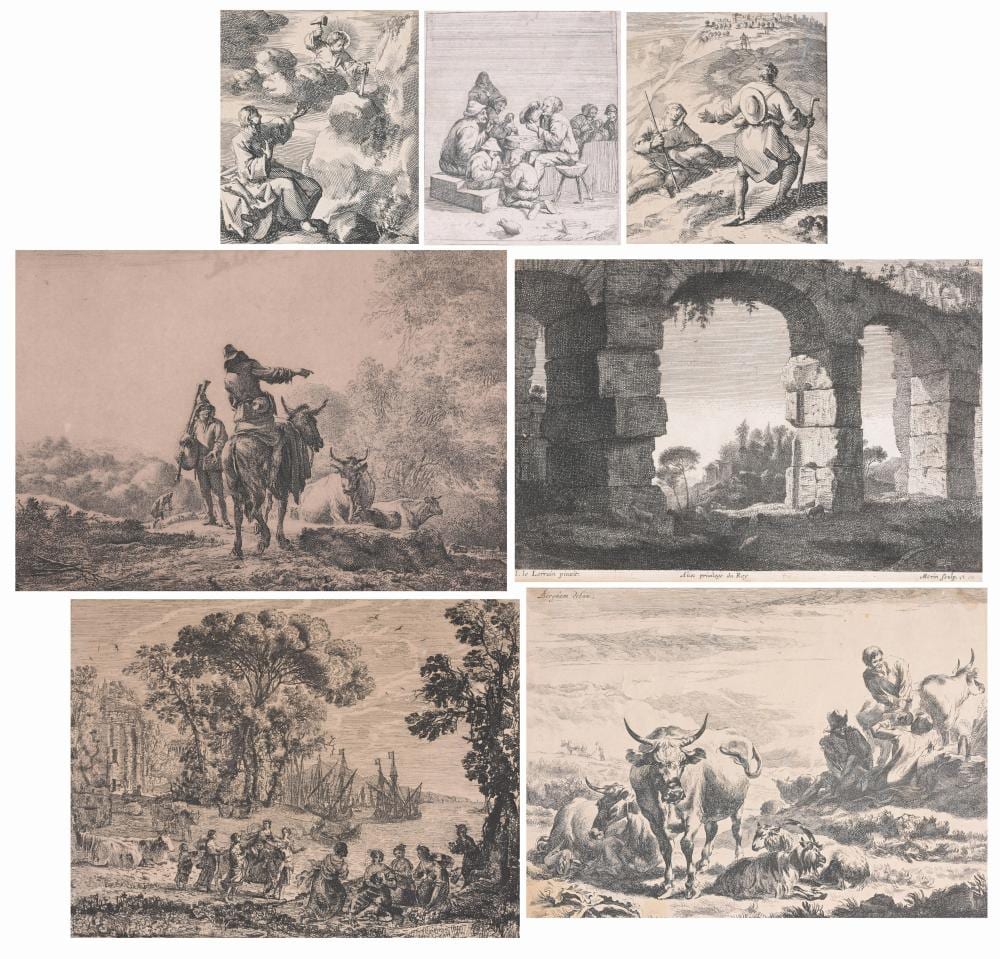 Jan Luyken comparable auction result: 7 assorted etchings and engravings
