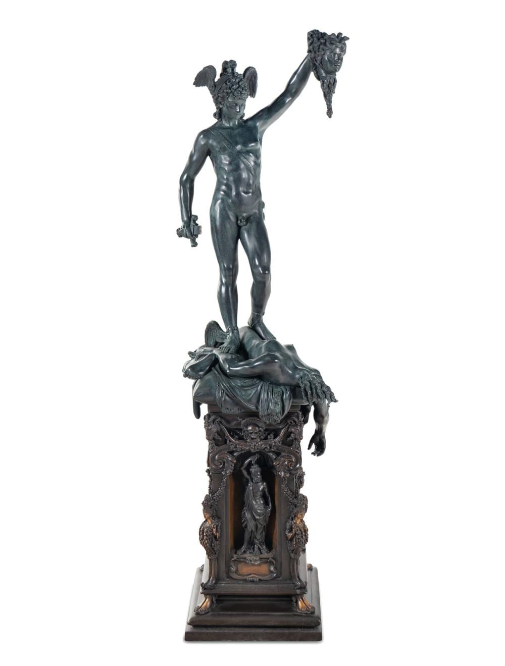 a bronze figure of perseus with the head of medusa after benvenuto cellini · Hindman · 2023-04-13 Benvenuto Cellini comparable auction result: a bronze figure of perseus with the head of medusa after benvenuto cellini