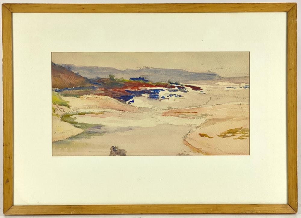 Emma Mendenhall comparable auction result: watercolor landscape by emma mendenhall