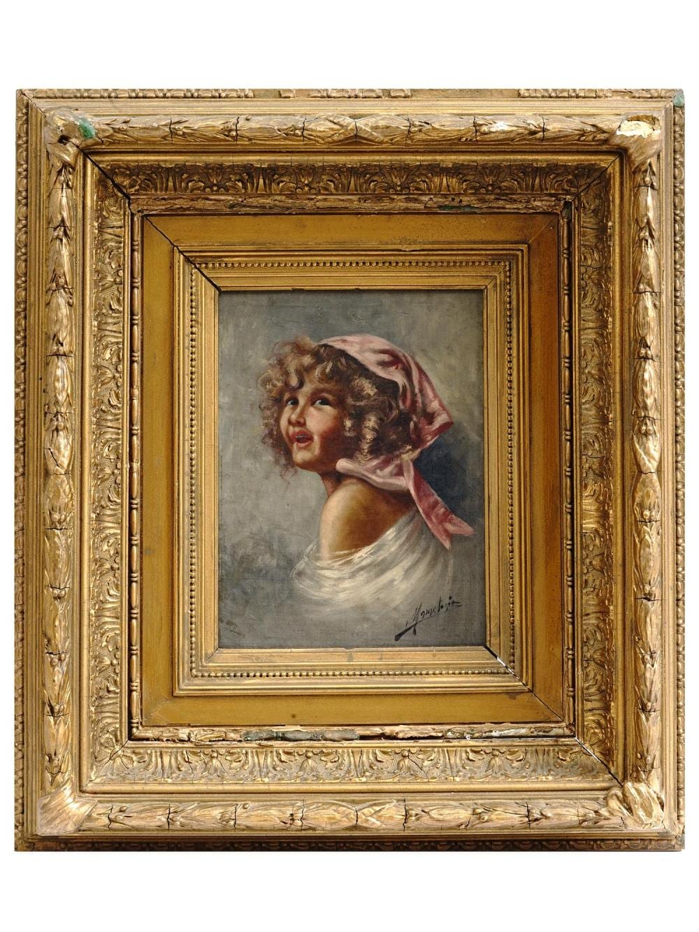 Filippo Marantonio comparable auction result: italian child oil painting by filippo marantonio