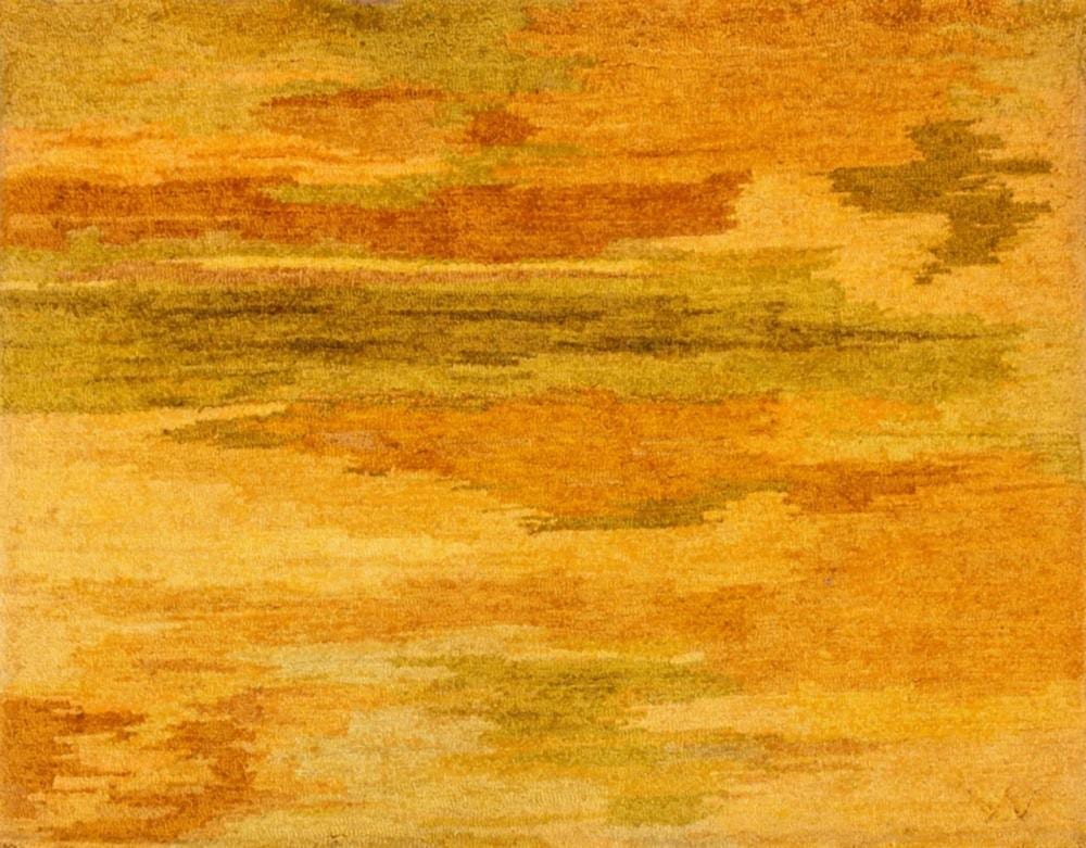 George Wells comparable auction result: george wells strata hooked wool rug tapestry