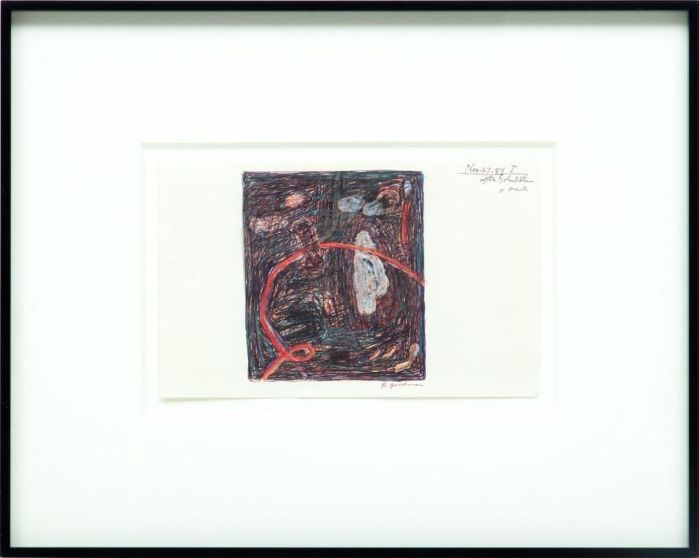 Brenda Joyce Goodman comparable auction result: brenda joyce goodman cass corridor nyc b 1943 mixed media on paper 1984 h 4 25 w 3 75