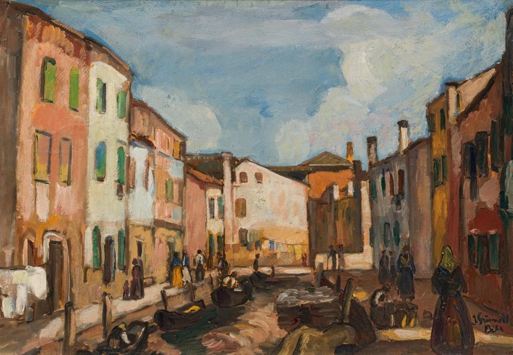 Bela Ivanyi comparable auction result: bela ivanyi gr nwald venetian canal