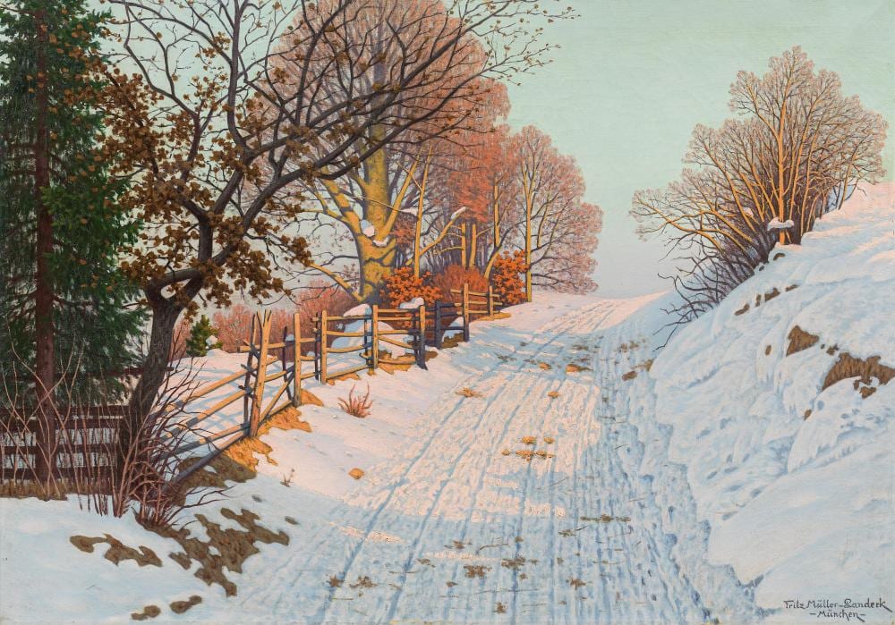 fritz m ller landeck snowy path · Im Kinsky · 2023-04-18 Fritz Müller-Landeck comparable auction result: fritz m ller landeck snowy path
