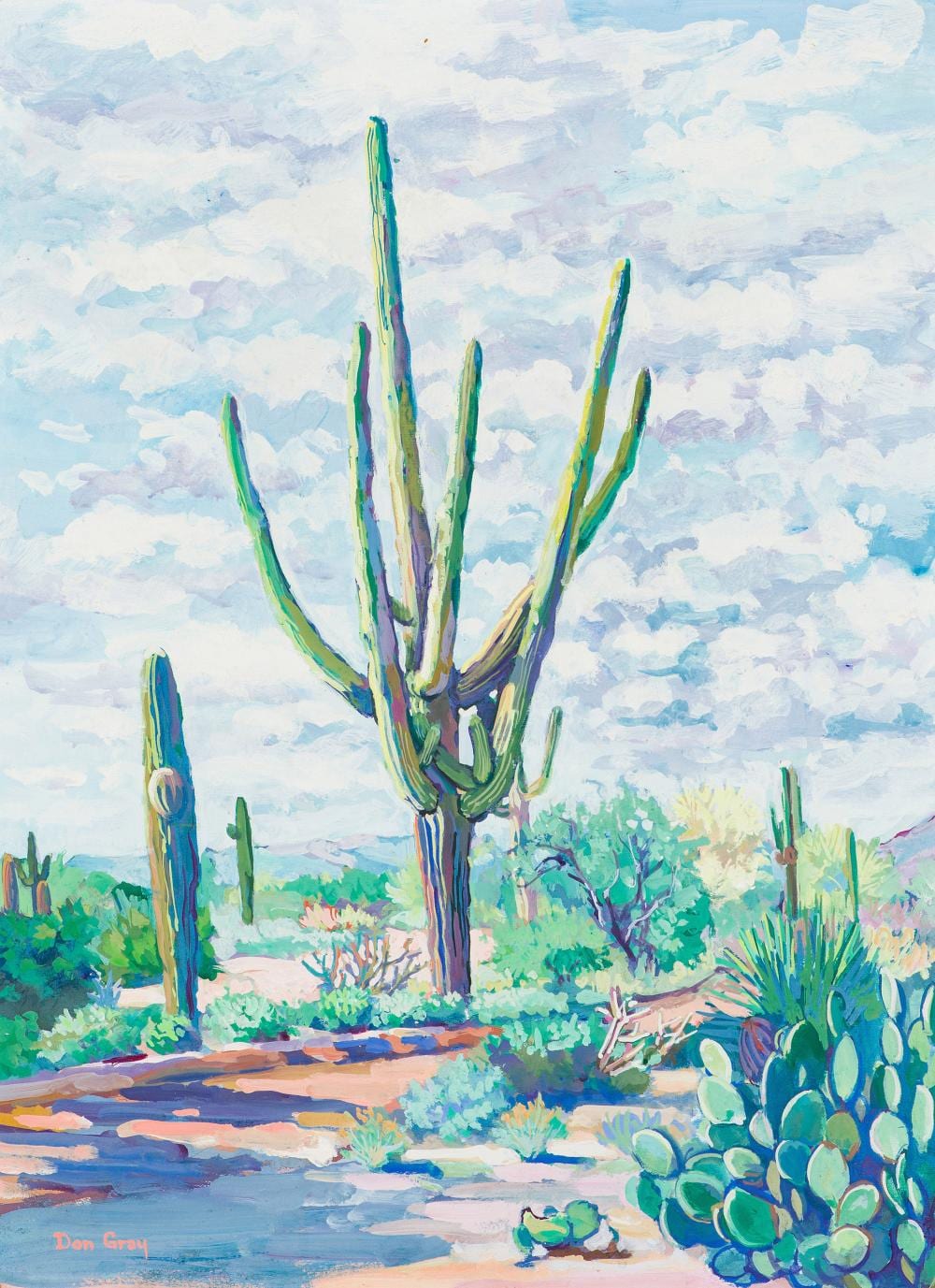 don gray saguaro spreading arms · Larsen Art Auction · 2023-04-22 Don Gray comparable auction result: don gray saguaro spreading arms
