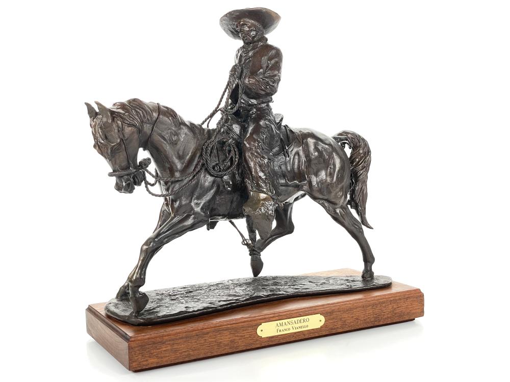 Franco Vianello comparable auction result: franco vianello amansadero bronze sculpture
