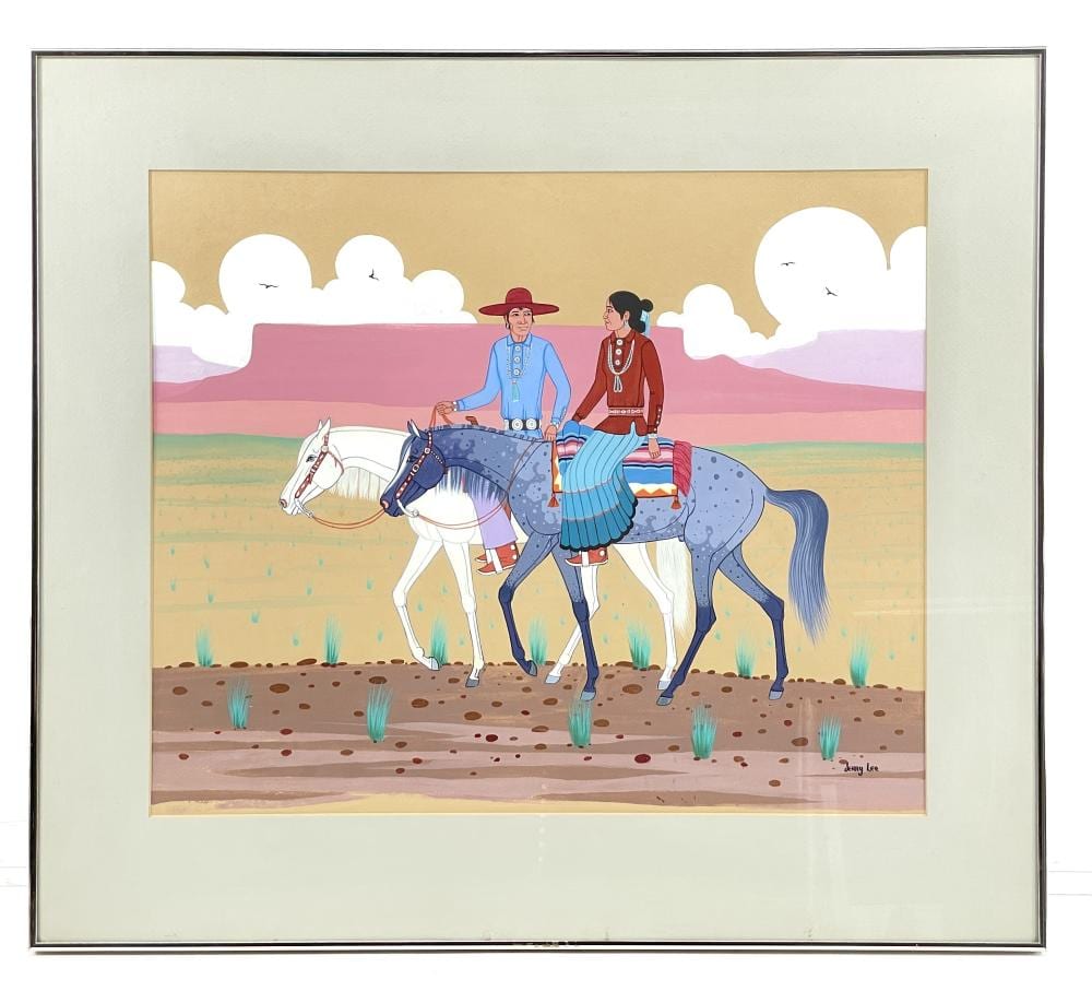 jerry lee navajo riders gouache · Bradford's · 2023-04-30 Jerry Lee comparable auction result: jerry lee navajo riders gouache