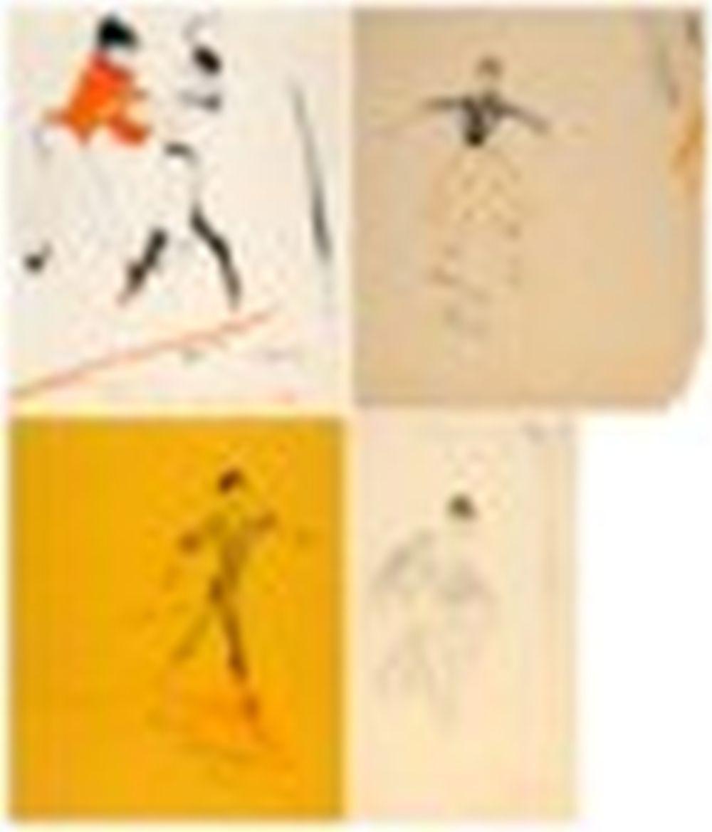 Tom Keogh comparable auction result: tom keogh 1921 1980 projets de costumes pour zizi jeanmaire i aquarelle
