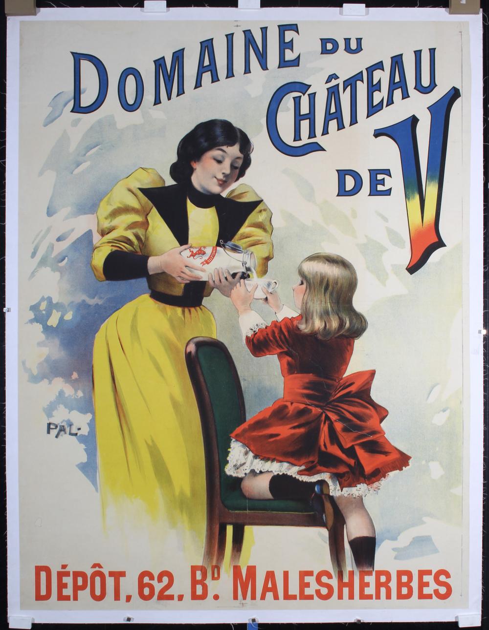 Original Vintage 1900s Milk French Poster PAL Art Nouveau sold by PosterConnection Inc., lot 6 — auction record photograph