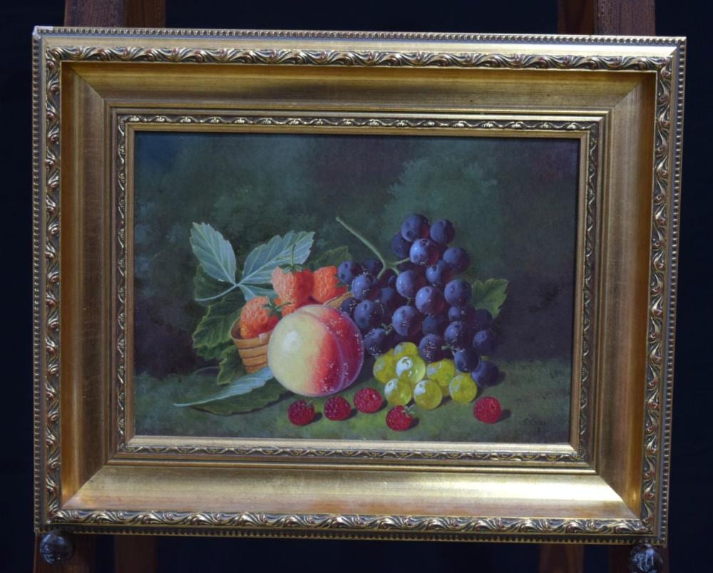 George Crisp comparable auction result: george crisp active 1887 1911 oil on canvas still life fruit 23 x 33cm