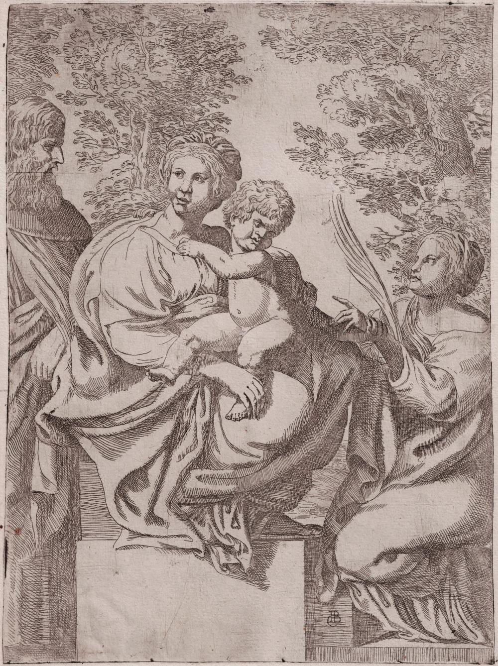 Giacomo Cavedone comparable auction result: giacomo cavedone 1577 1660 virgin and child s anthony and s catherine