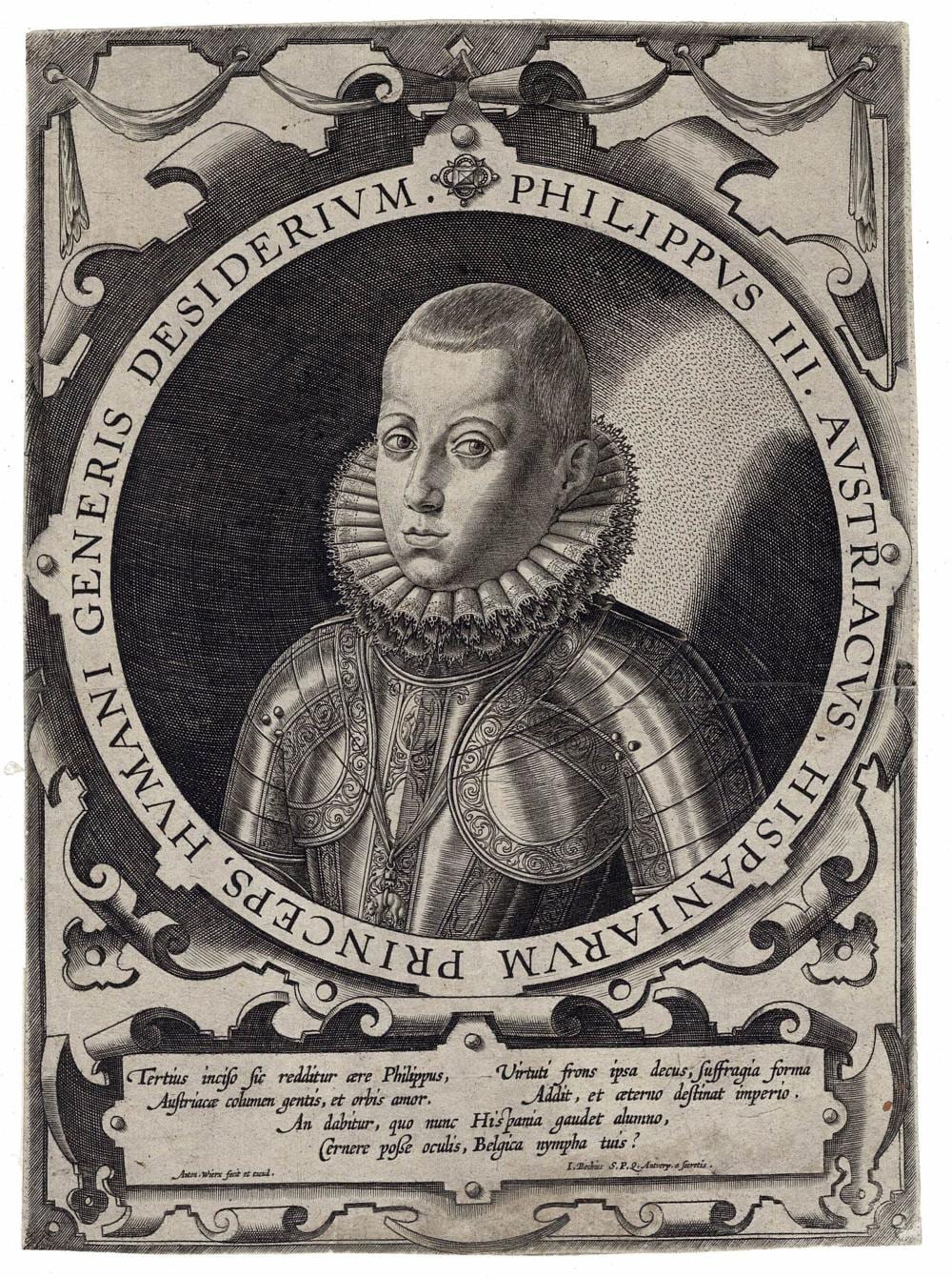 Anton Wierix comparable auction result: anton wierix portrait of philippus iii king of spain duc of brabant