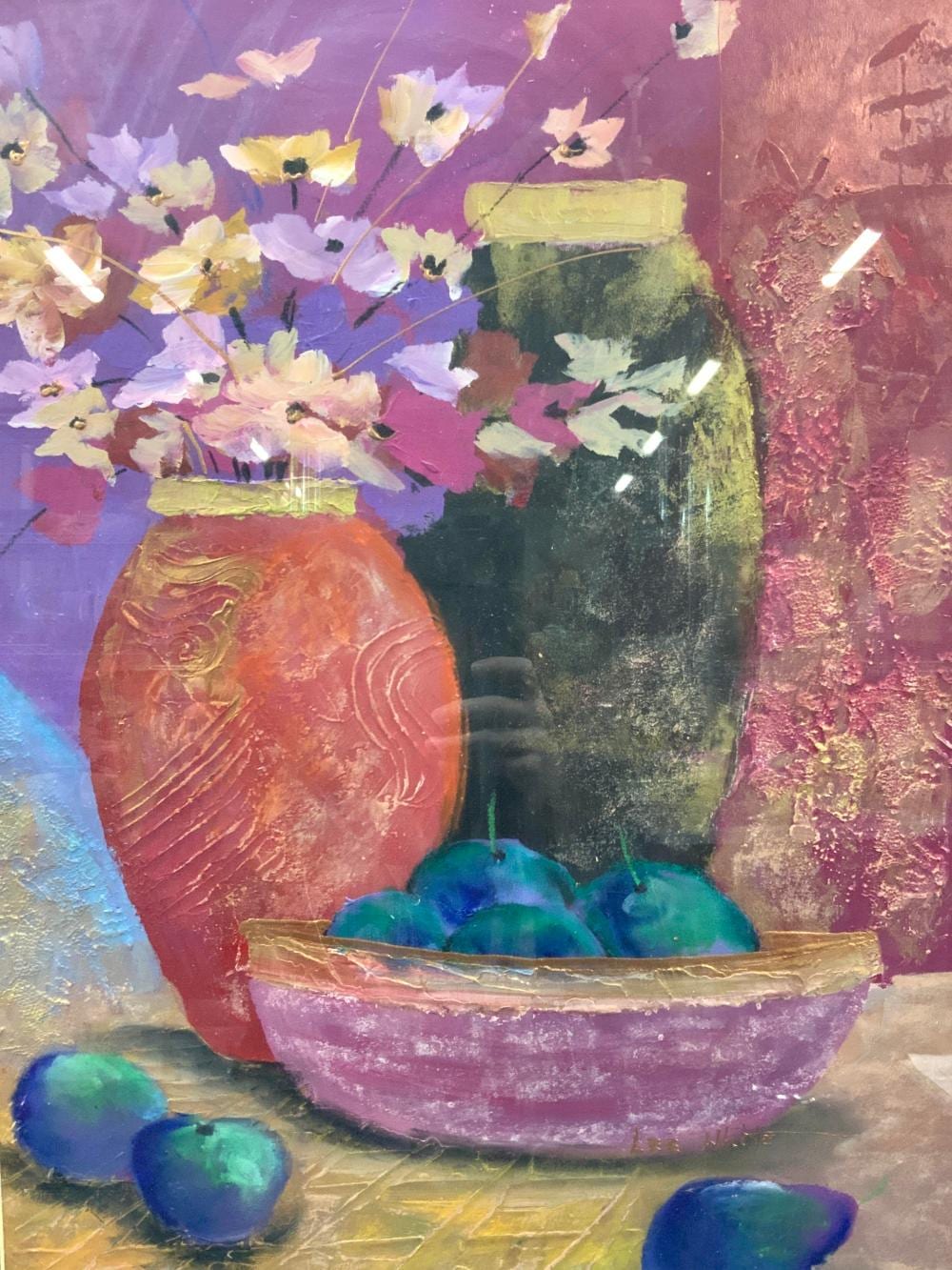 Lee White comparable auction result: lee white signed mixed media still life
