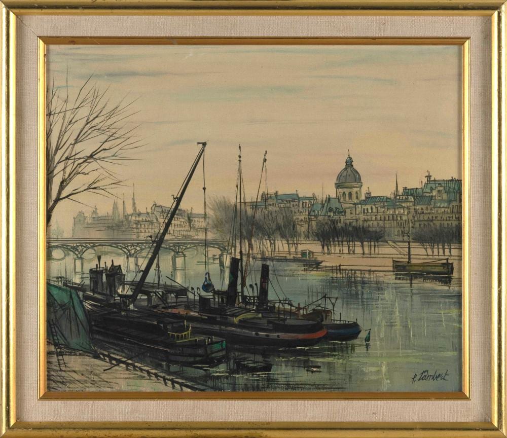 Paul Lambert comparable auction result: paul lambert france 1910 c 1970 view of paris oil on canvas 15 x 18 25 framed 19 x 21 5