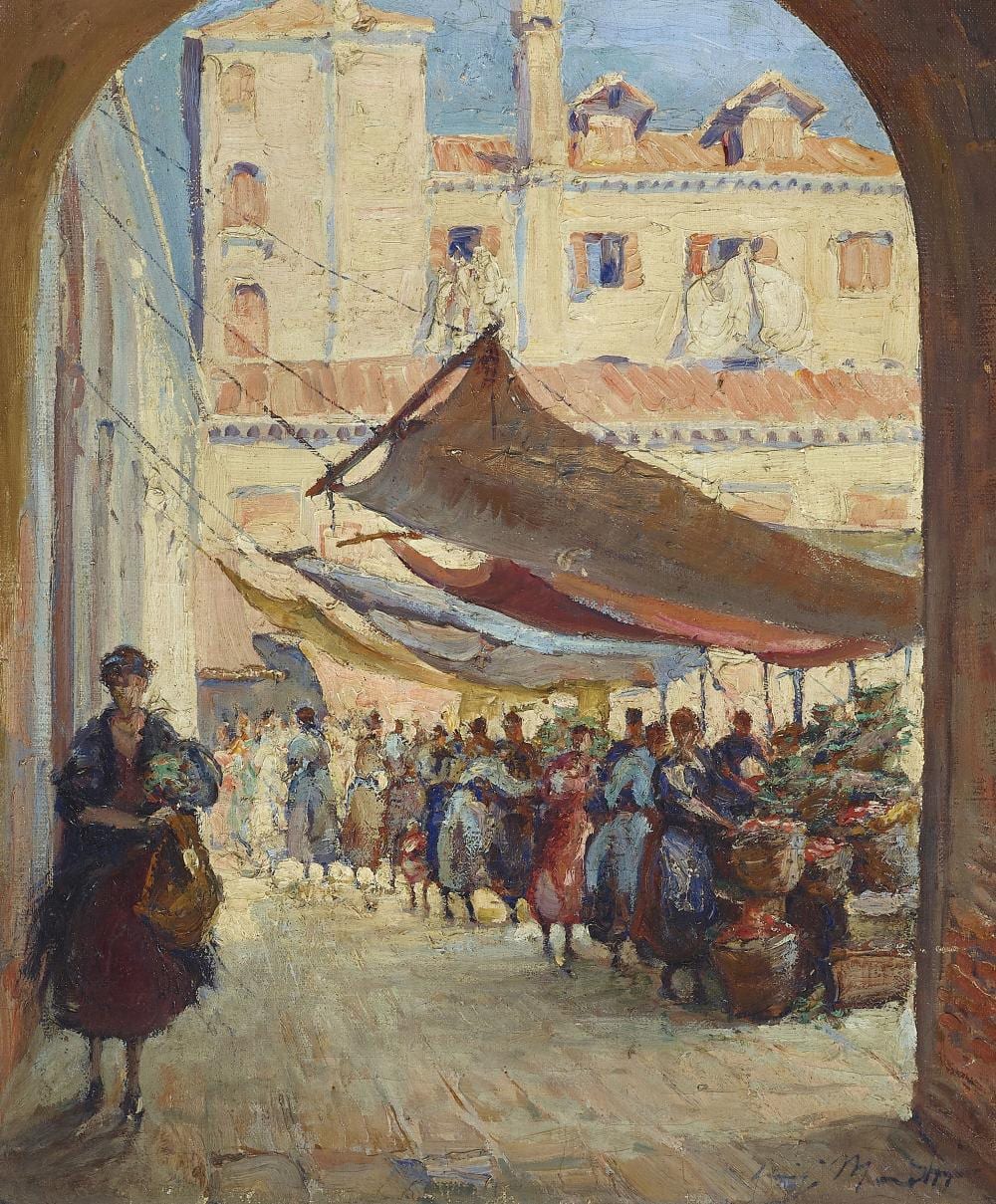 Luigi (1884) Moretti comparable auction result: luigi moretti italian born 1884 at the market 21 3 4 x 18in 55 3 x 45 8cm