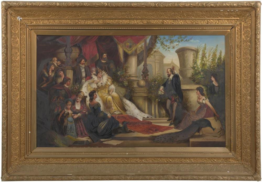 jack leigh wardleworth 1863 1925 shakespeare performing at court oil on canvas · Leonard Joel · 2023-04-17 Jack Leigh Wardleworth comparable auction result: jack leigh wardleworth 1863 1925 shakespeare performing at court oil on canvas