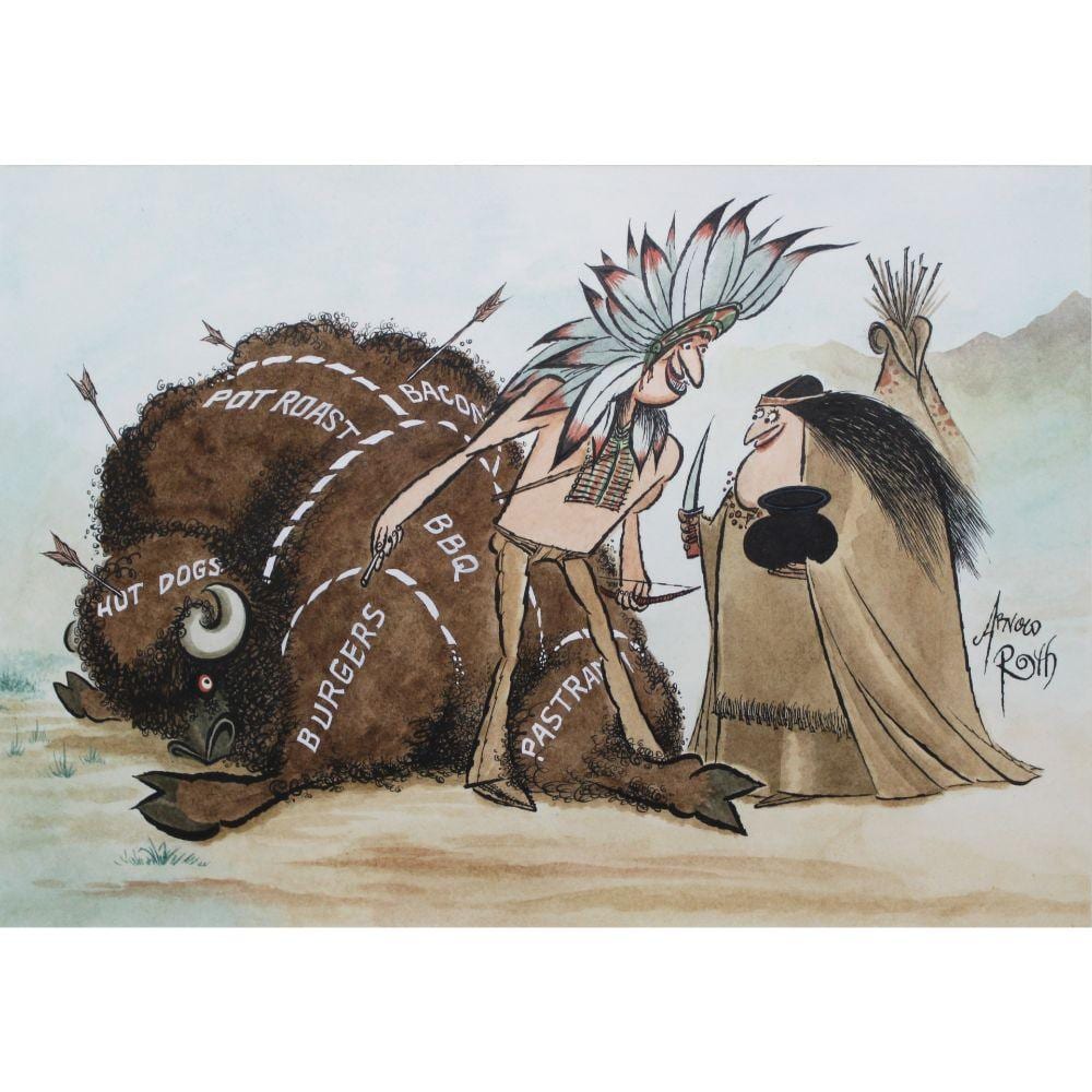 Arnold Roth comparable auction result: arnold roth american b 1929