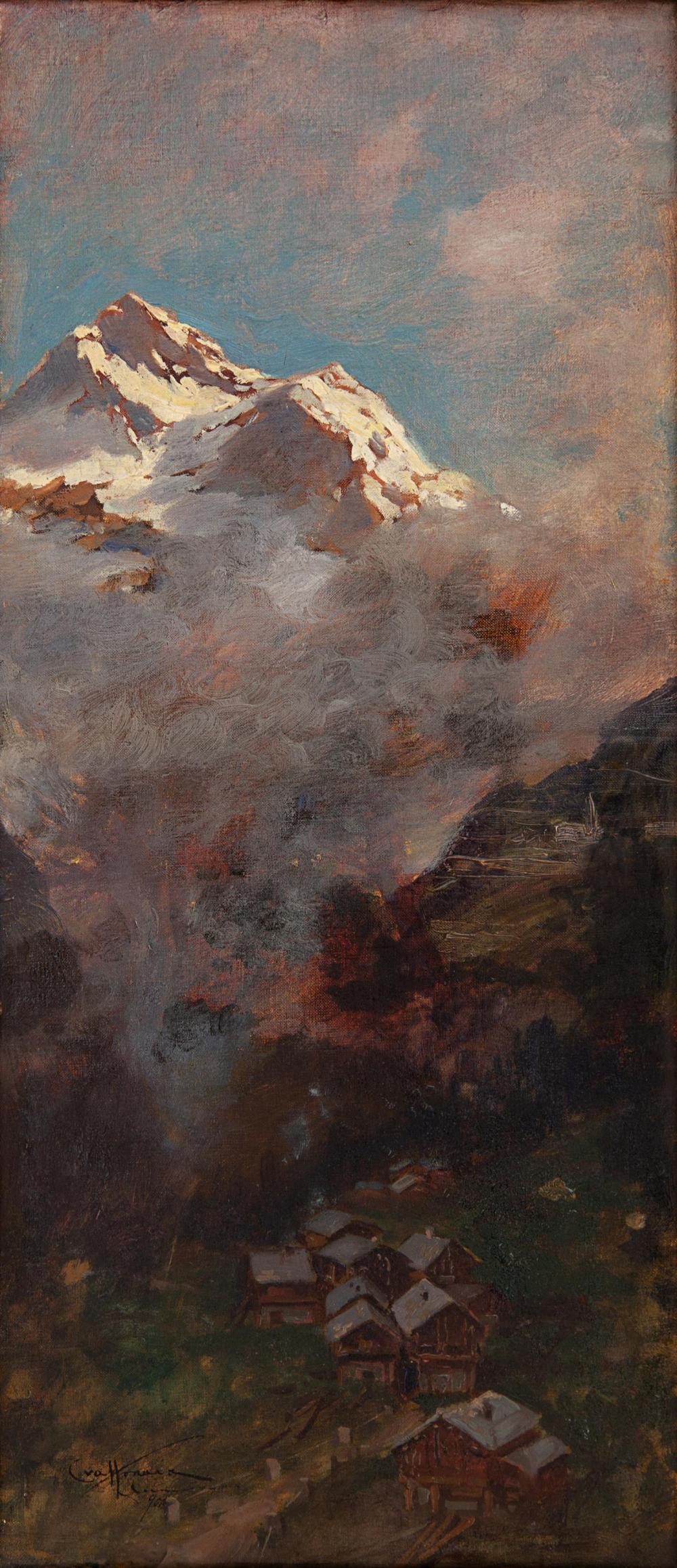 Aurelio Craffonara comparable auction result: aurelio craffonara nei pressi di courmayeur