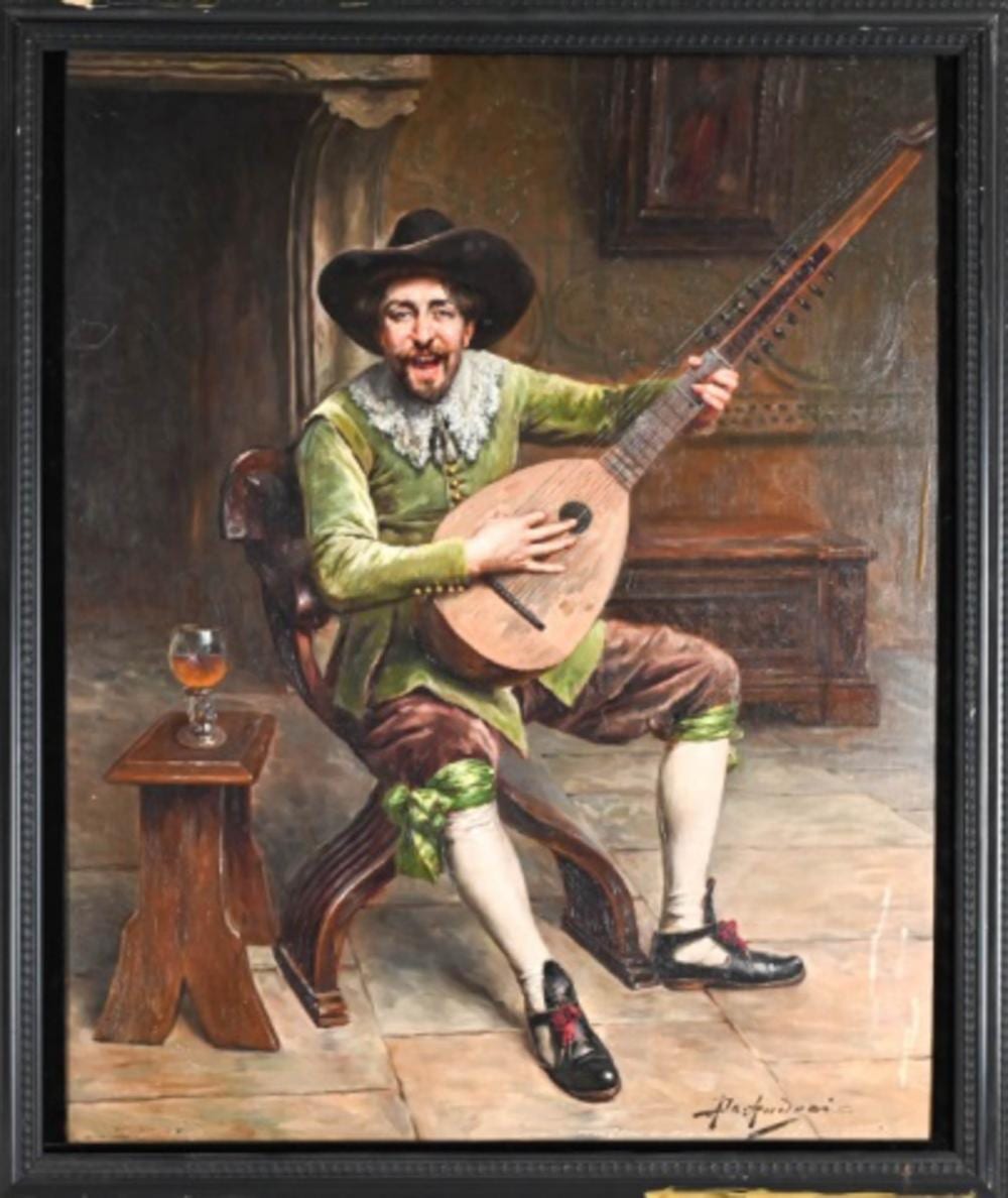 Alex de (1871) Andreis comparable auction result: alex de andreis oil painting of cavalier