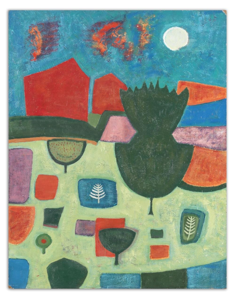 john christopherson british 1921 1996 moonlit grove 2 55 x 43cm 21 5 8 x 16 15 16in unframed · Bonhams · 2023-04-18 John Christopherson comparable auction result: john christopherson british 1921 1996 moonlit grove 2 55 x 43cm 21 5 8 x 16 15 16in unframed
