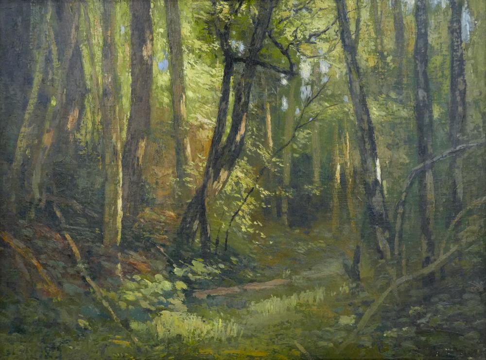 Marcus Waterman comparable auction result: marcus waterman forest landscape oil