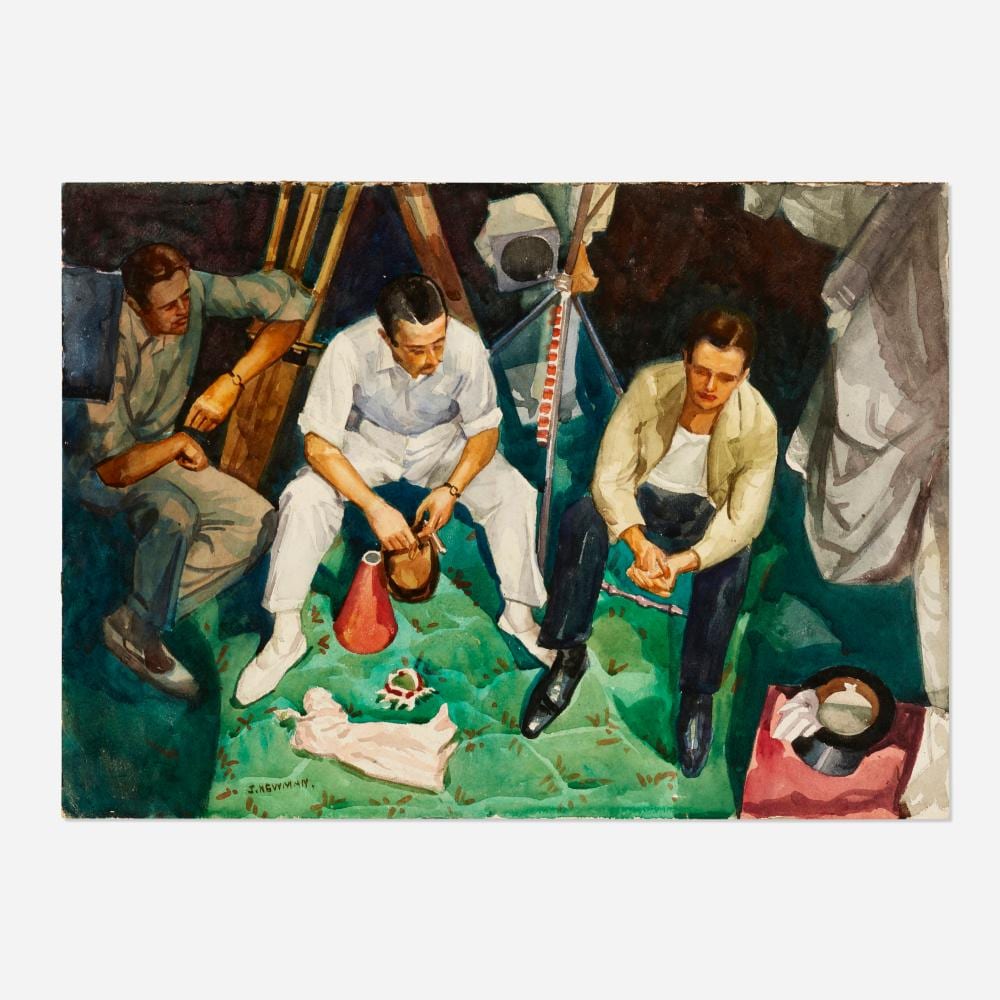 Joseph Newman, Backstage sold by Toomey & Co. Auctioneers, lot 125 — auction record photograph