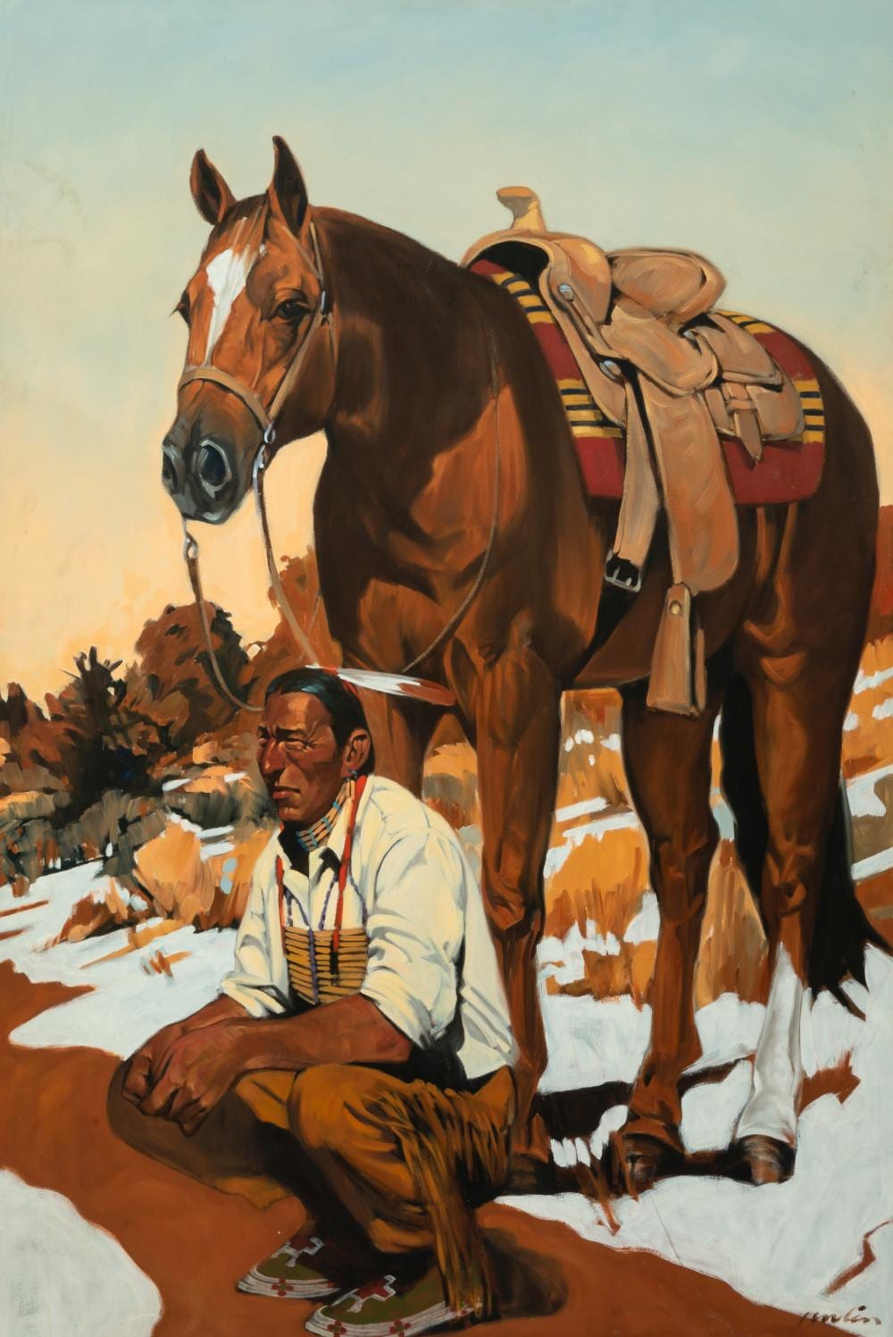 Walt Wooten comparable auction result: walt wooten american b 1939 watching the sunset