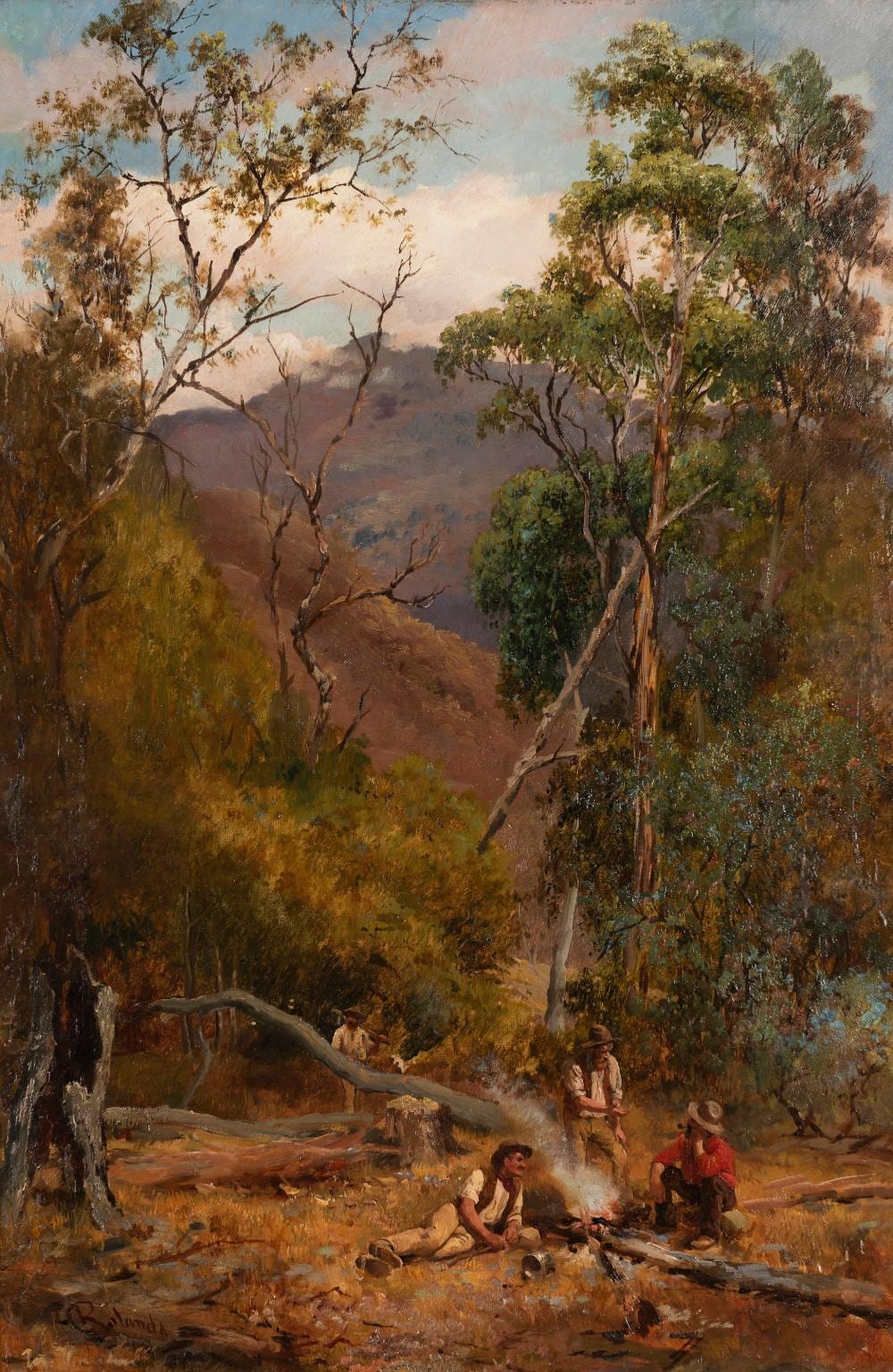 Charles Rolando comparable auction result: charles rolando 1844 1893 beside the campfire