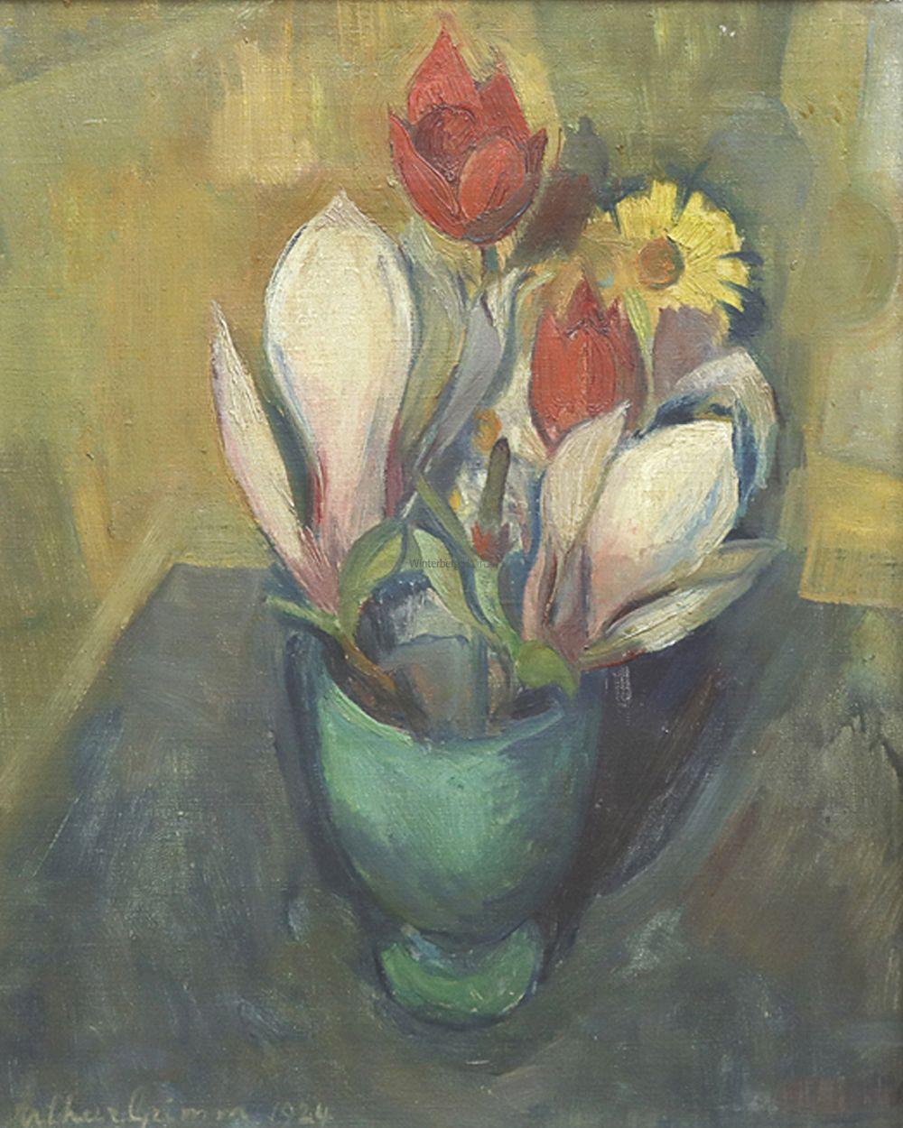 arthur grimm blumenstrau in gr ner vase · Winterberg-Kunst · 2023-04-22 Arthur Grimm comparable auction result: arthur grimm blumenstrau in gr ner vase