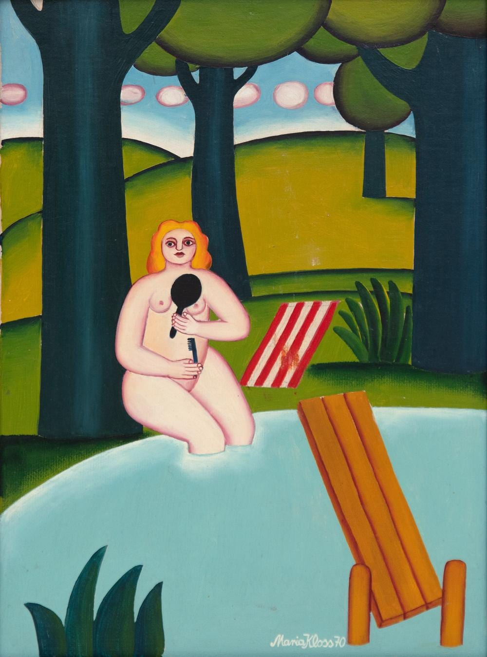Maria Kloss comparable auction result: maria kloss 1940 painting oil on hardboard