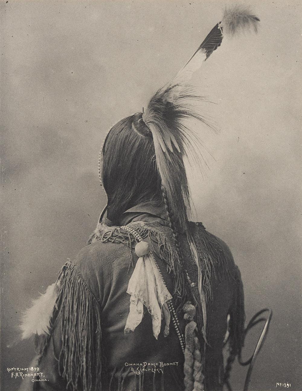 Frank A. Rinehart comparable auction result: frank a rinehart 1861 1928 dance bonnet and scalp lock
