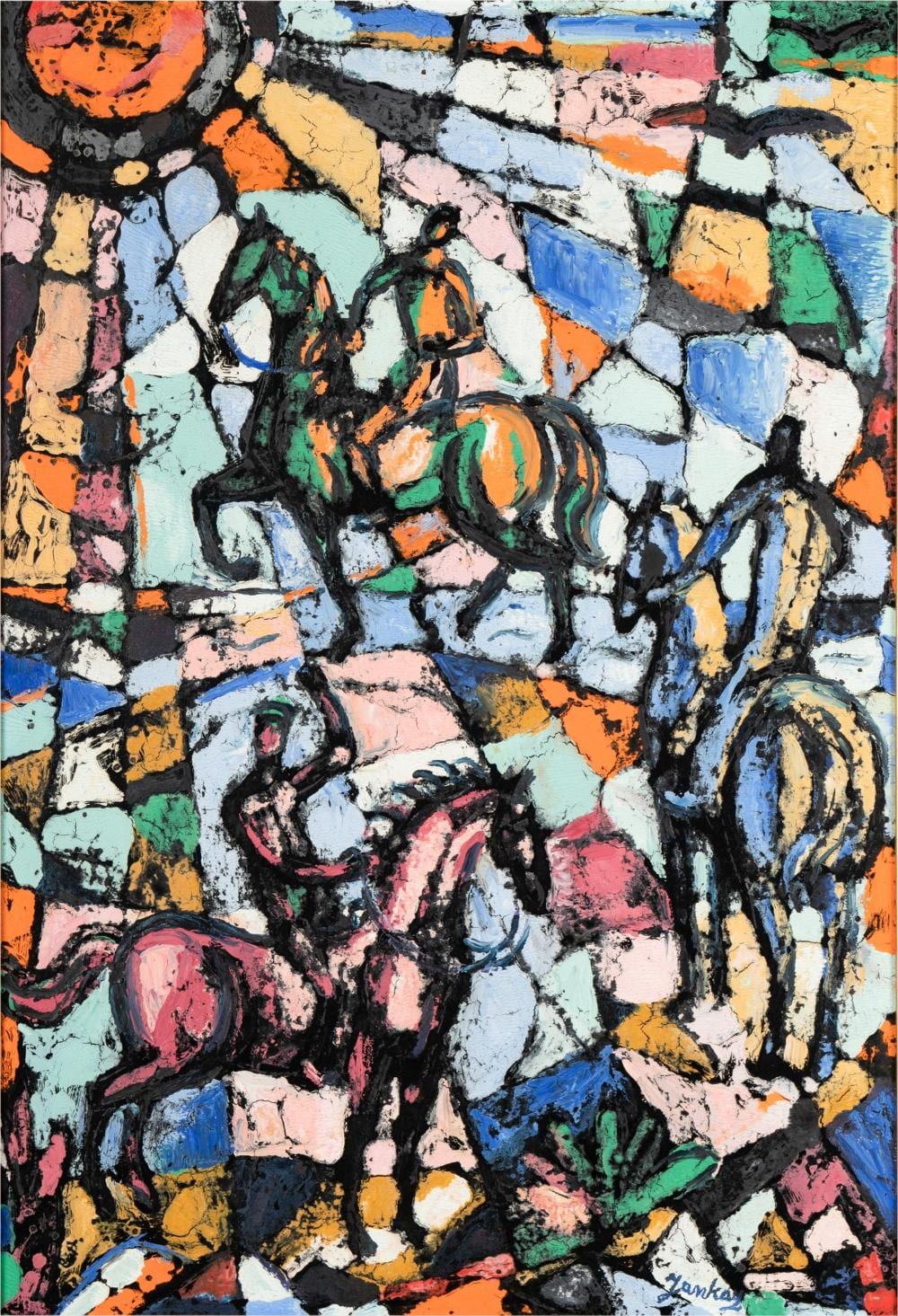 tibor jankay hungarian 1899 1995 figures on horseback · Abell Auction · 2023-04-20 Tibor Jankay comparable auction result: tibor jankay hungarian 1899 1995 figures on horseback