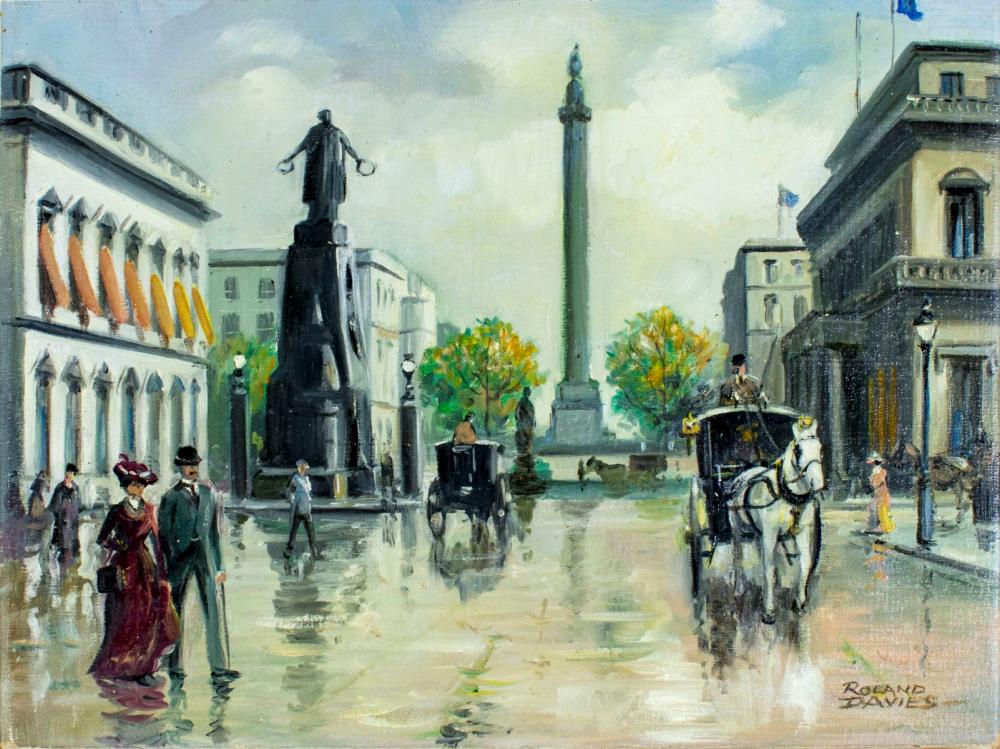Roland Oxford Davies comparable auction result: roland davies uk 1904 1993 oil painting