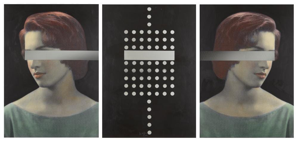 Samira Alikhanzadeh comparable auction result: samira alikhanzadeh iranian b 1967 4 from the passage of time series triptych acryli