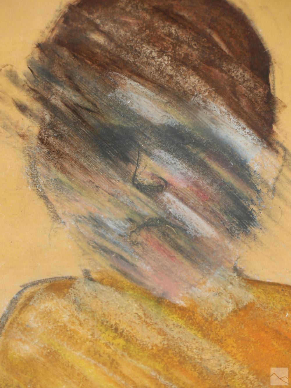 Ramon Carulla comparable auction result: ramon carulla b1936 cuban abstract pastel portrait