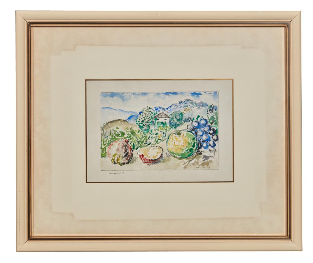 Luigi Cobianco comparable auction result: aquarelle et crayon sur papier