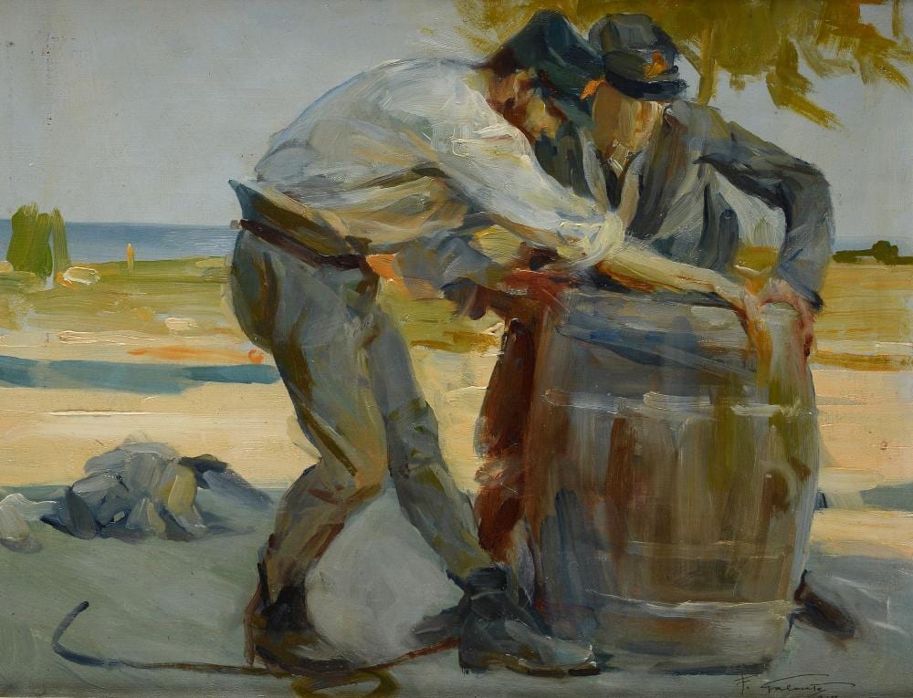 Francesco Galante comparable auction result: francesco galante margherita di savoia 1884 1972 soldati con botte 1917