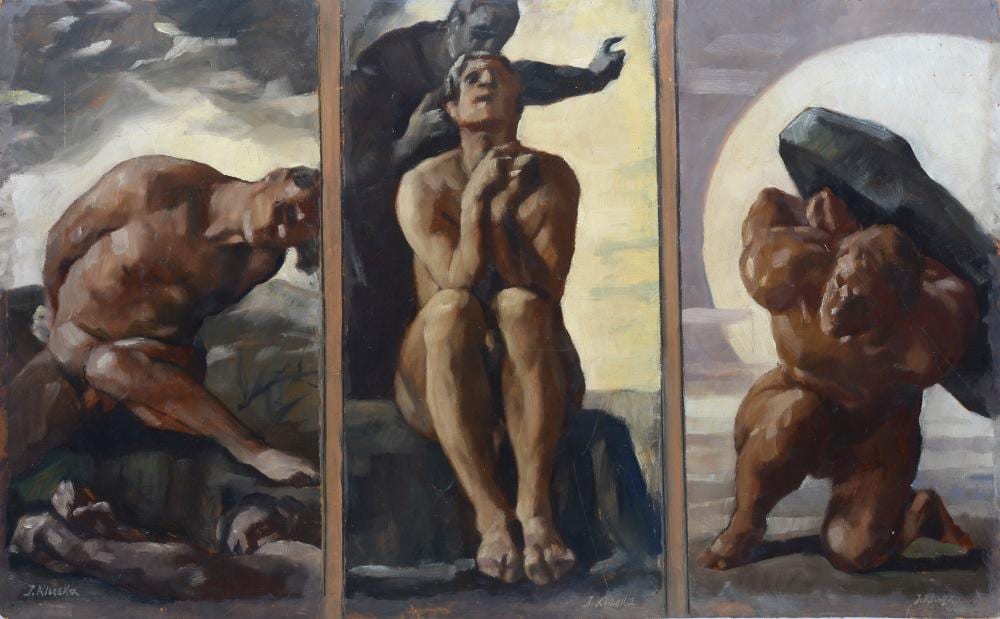 Johann Kluska comparable auction result: johann kluska berlino 1904 berlino 1973 allegoria dantesca