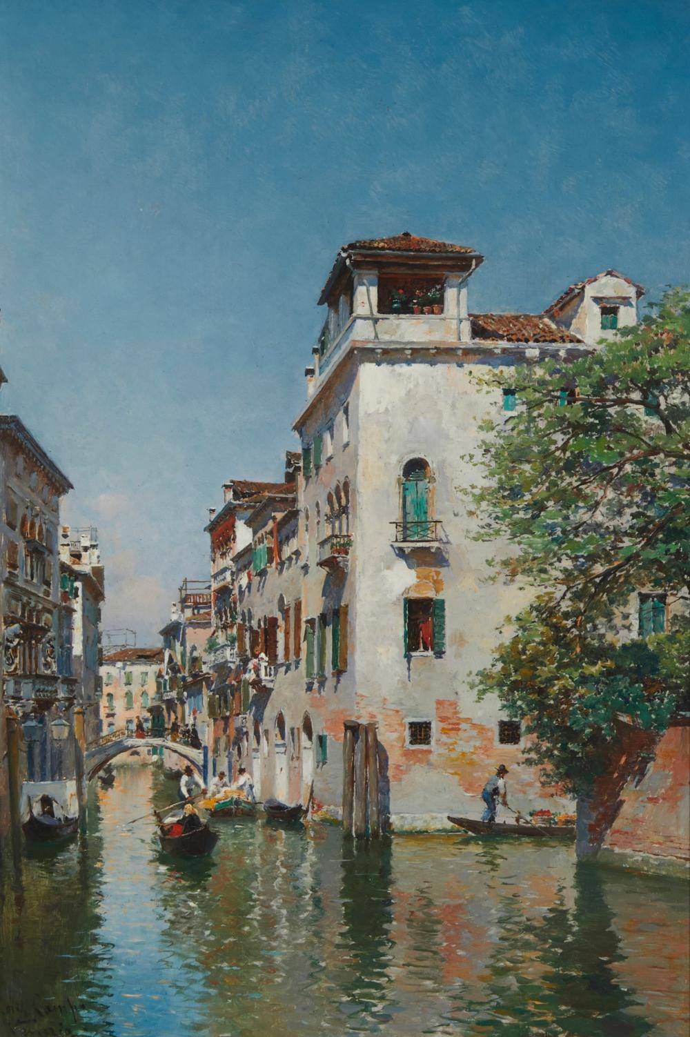 Federico del Campo comparable auction result: federico del campo 1837 1923 canal scene venice