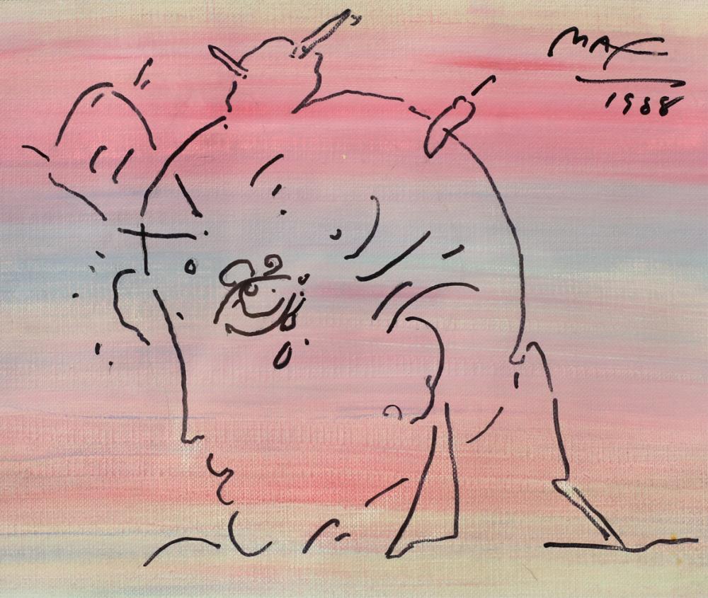 Peter Max Mixed Media Drawing sold by Willow Auction House, lot 107 — auction record photograph