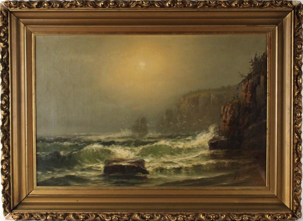 Jonathan Bradley Morse comparable auction result: jonathan bradley morse oil on canvas coastline