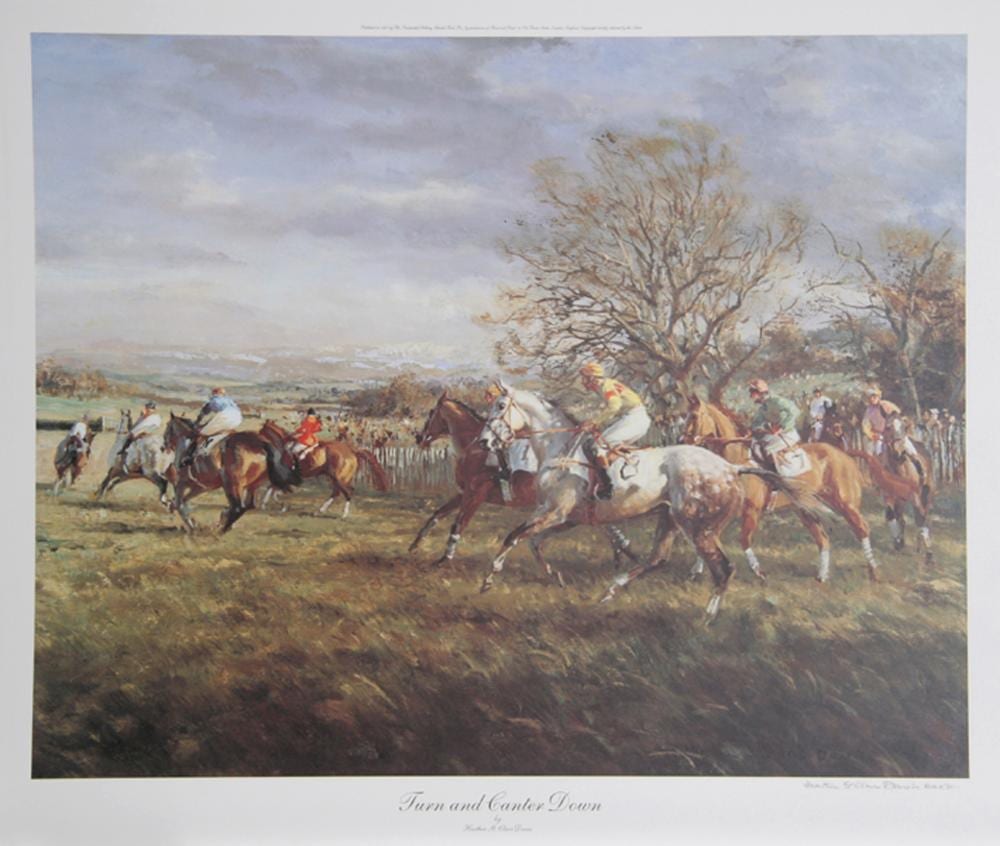 Heather St. Clair Davis comparable auction result: heather st clair davis turn and canter down offset lithograph