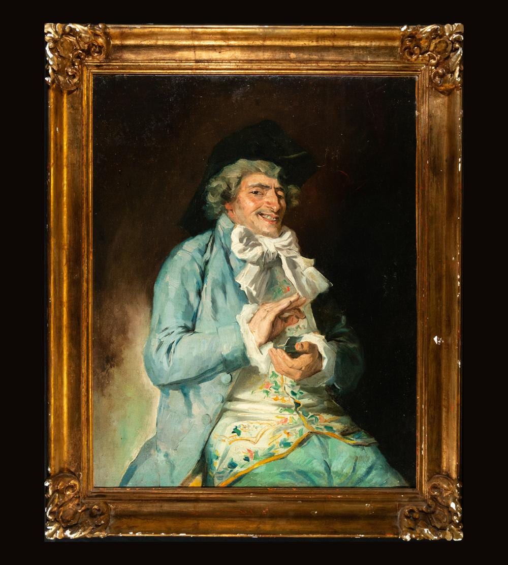 José Denis Belgrano comparable auction result: jos denis belgrano m laga 1844 1917 portrait of a caballero 19th century malaga school