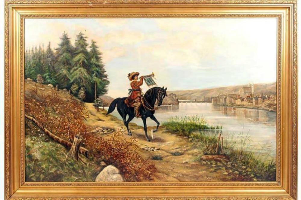Robert Assmus comparable auction result: robert assmus 19th c figurative landscape oil painting