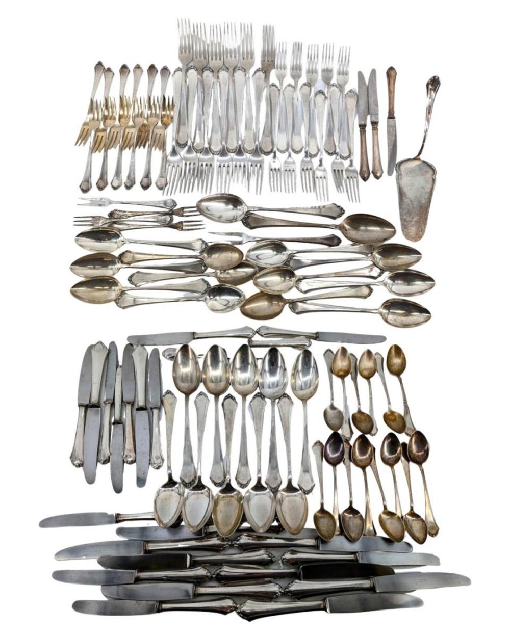 Auction comp thumbnail for 11lb Antique 800 Silver Silverware Collection (Monarch Auction and Estate Services, Lot 68)