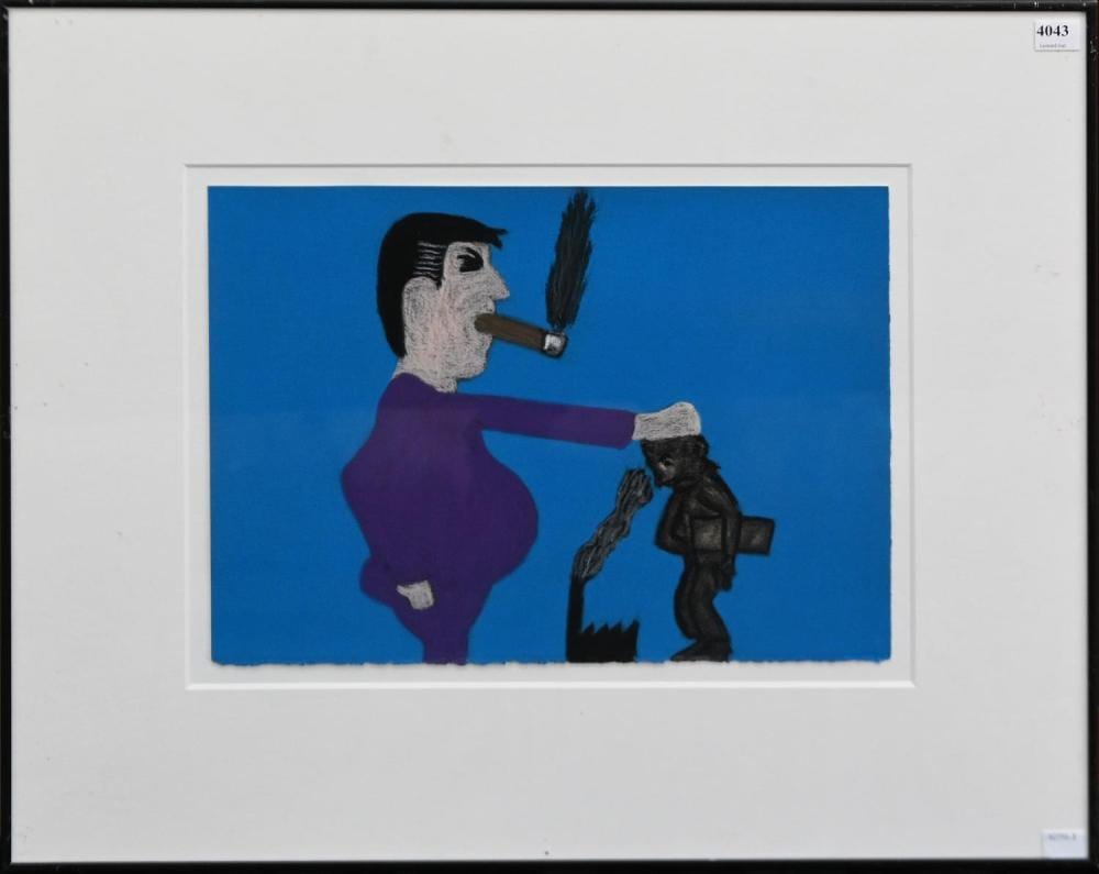 nicholas nedelkopoulos oppression 1986 pastel on paper 27 x 38cm frame size 51 5 x 61 5cm inscribed verso with artist title · Leonard Joel · 2023-04-20 NICHOLAS NEDELKOPOULOS comparable auction result: nicholas nedelkopoulos oppression 1986 pastel on paper 27 x 38cm frame size 51 5 x 61 5cm inscribed verso with artist title