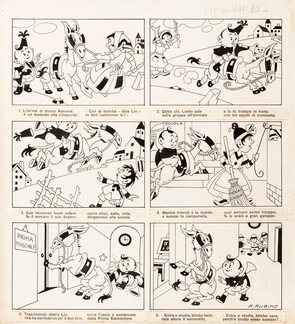 Antonio Rubino comparable auction result: antonio rubino lio balilla 1927
