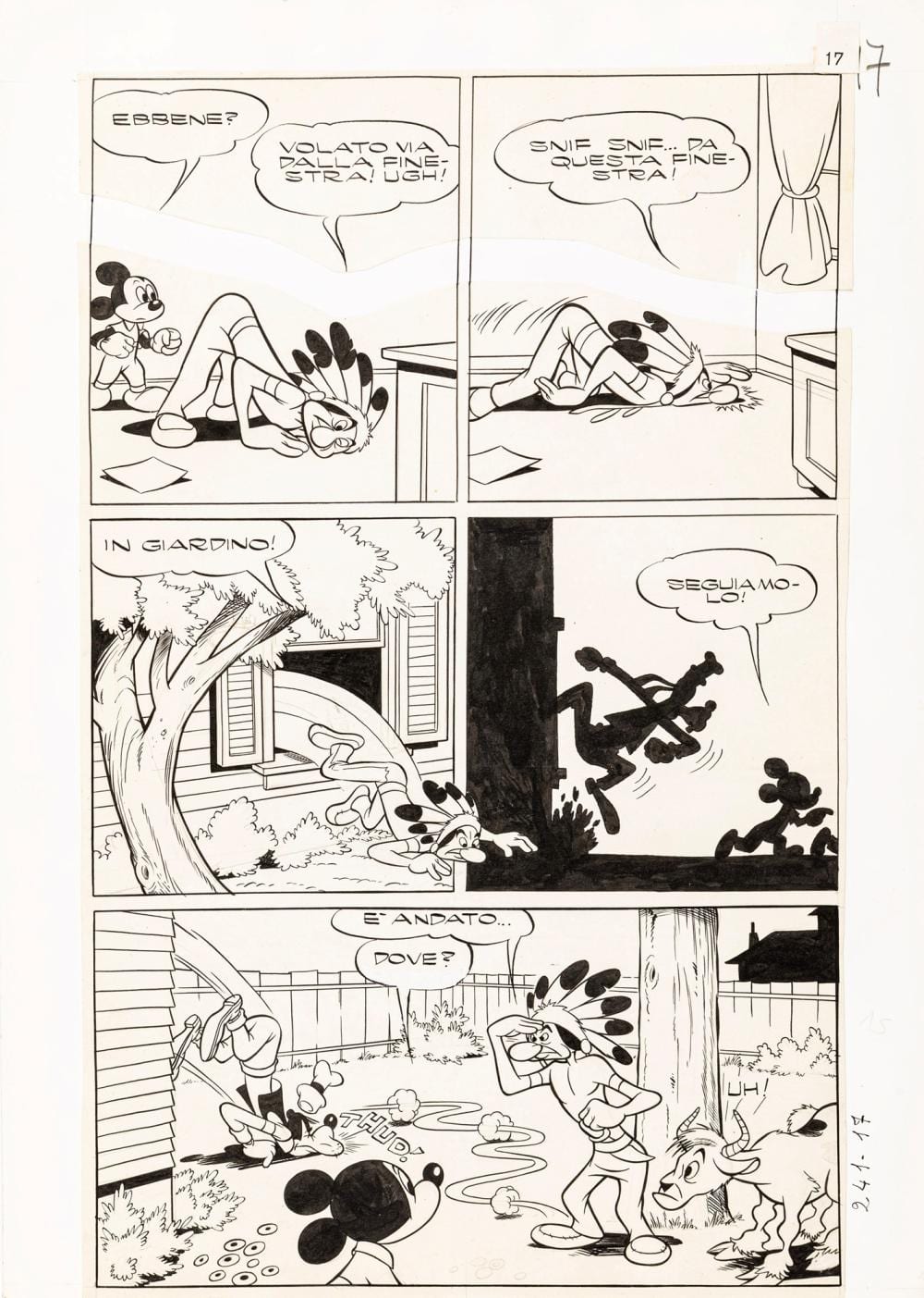 Giovan Battista Carpi comparable auction result: giovan battista carpi topolino e il topazio dello zio in ozio 1955