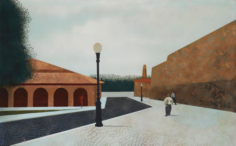 flavio cabral 1916 1990 figures among architecture oil on masonite 30 h x 48 w · John Moran Auctioneers · 2023-05-09 Flavio Cabral comparable auction result: flavio cabral 1916 1990 figures among architecture oil on masonite 30 h x 48 w