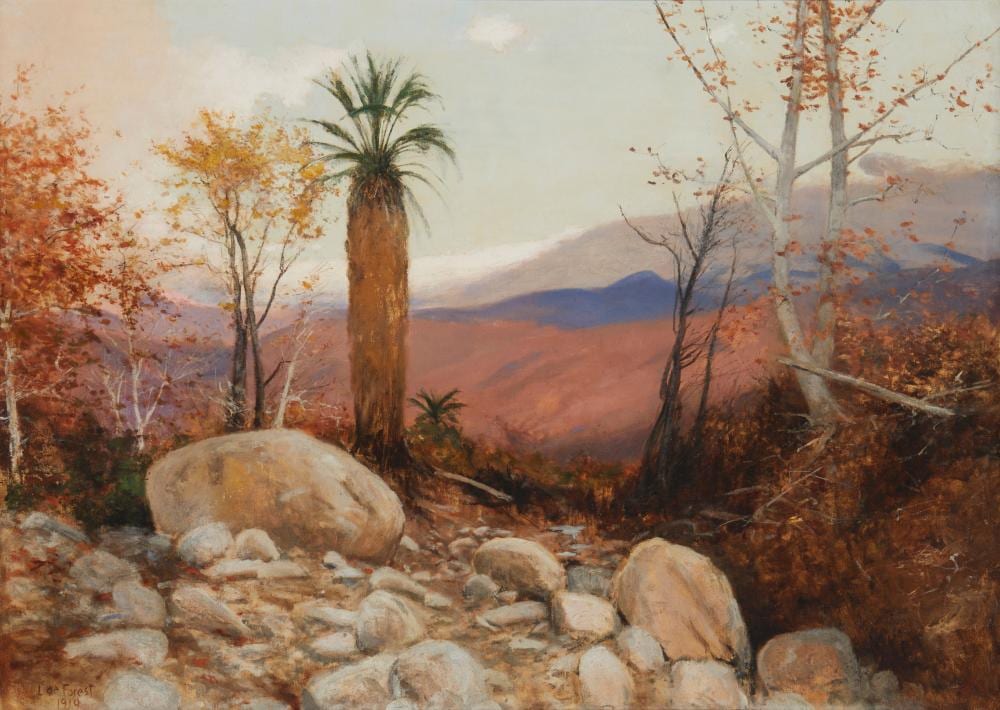 Lockwood De Forest comparable auction result: lockwood de forest 1850 1932 andreas canyon palm springs calif 1914 oil on canvas 24 h x 34 w